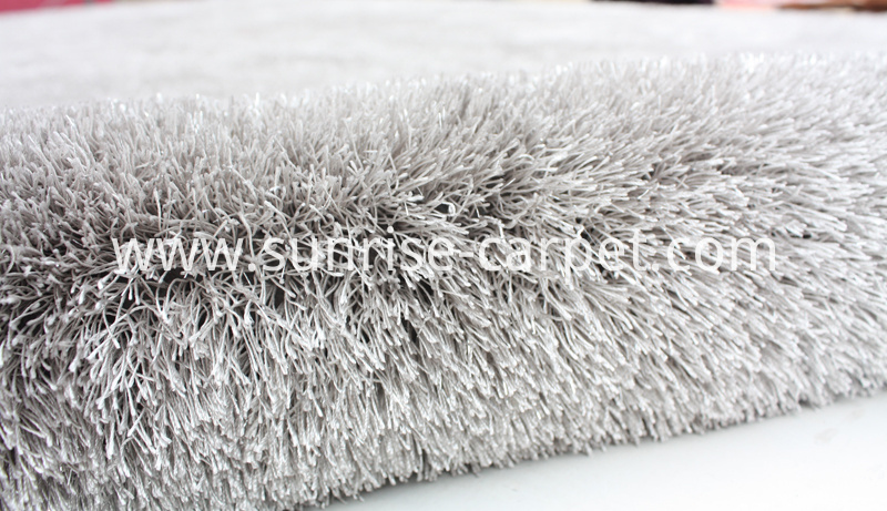 Polyester Shaggy Thick Yarn Grey Rug Polyester Shaggy Thick Yarn Grey Rug